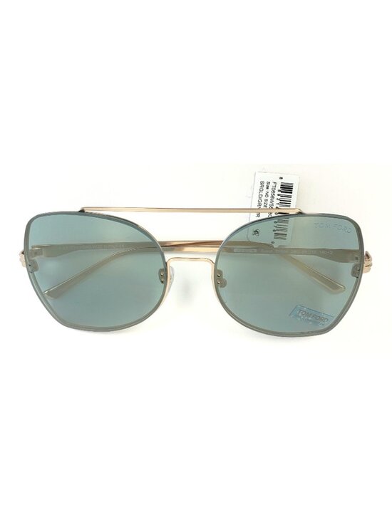 TOM FORD Scout TF656 28Q 58mm Oversized Butterfly Sunglasses Gold / Green